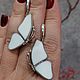 Серьги Белокрылка кахолонг изм 13,11. Серьги классические. Ольга Ornament. Ярмарка Мастеров.  Фото №4