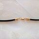 3 mm rubber cord with 585 gold. Chokers. marusjy. My Livemaster. Фото №4