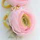 Order Rubber Bands ' Ranunculus. FABRIC FLOWERS. cbzybt. Livemaster. . Hairpins and elastic bands for hair Фото №3