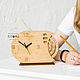 Вечный деревянный календарь с часами, Календари, Минск,  Фото №1