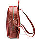 Leather backpack 'Jessica' (red antique). Backpacks. Russian leather Guild. My Livemaster. Фото №4