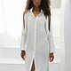 Tunic with a zipper on the sleeves, elongated (white). Shirts. cashmerestory. Online shopping on My Livemaster.  Фото №2