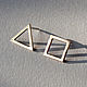 Bronze earrings with geometry in the style of minimalism to order, Earrings, Simferopol,  Фото №1