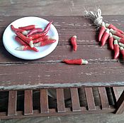 Куклы и игрушки handmade. Livemaster - original item Food for dolls - chili pepper for dollhouse miniature. Handmade.
