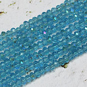 Материалы для творчества handmade. Livemaster - original item Beads 95 pcs Faceted 2 mm Blue Rainbow. Handmade.