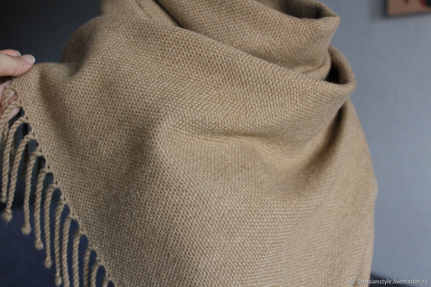 Woven scarf 'Sahara'. Cashmere Merino, Scarves, Aprelevka,  Фото №1