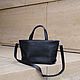 Кожаная женская сумка M, черная. Сумка через плечо. AUGUST BAGS. Ярмарка Мастеров.  Фото №4