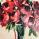 Картина масляными красками Розы, букет, цветы 60х70 см льняной холст. Картины. Анастасия Байдукова. Ярмарка Мастеров.  Фото №6