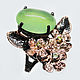 Ring made of 925 silver with natural prenite and chrysolites. Rings. Silverjewels. My Livemaster. Фото №5