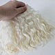 Mohair tress (white, unpainted) (Hair Curls for dolls white). Doll hair. Hair and everything for dolls. My Livemaster. Фото №4