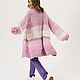 Вязаное пальто в розовых тонах. Кардиганы. The sweetest sweaters. Ярмарка Мастеров.  Фото №6