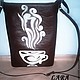 Women's leather handbag tablet 'Cup of coffee', Tablet bag, Taganrog,  Фото №1