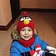 Angry Birds шапка и шарф. Шапки. Олеся (butterfly5). Ярмарка Мастеров.  Фото №4