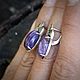 Серьги с натуральным чароитом в серебре. Серьги классические. JewelryStudioGem. Ярмарка Мастеров.  Фото №6