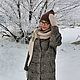 Шарф палантин из вспушенной альпаки бежевый коричневый. Шарфы. wooly.hats&sweaters. Ярмарка Мастеров.  Фото №5