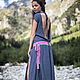 Long dress with open back 'Dreamer'. Dresses. KolibriLeather. Online shopping on My Livemaster.  Фото №2