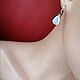 Серьги с лунным камнем Diana. Серьги из натуральных камней. Серьги классические. Рита Соколова. Интернет-магазин Ярмарка Мастеров.  Фото №2
