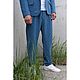 Костюм мужской из вареной крапивы Рами Ramie Suit Blue. Костюм мужской. VÄN Studio. Ярмарка Мастеров.  Фото №4