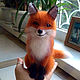 Fox-sister / Fox felted from wool / toy interior. Felted Toy. Woolen Zoo. My Livemaster. Фото №6