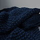 Scarf blue stole knitted from wool and silk, Wraps, Saratov,  Фото №1