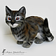 Кот Серж. Валяная игрушка. Войлочная игрушка. Мария Шпаковская. Ярмарка Мастеров.  Фото №5