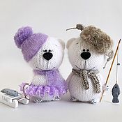 Куклы и игрушки handmade. Livemaster - original item A couple of polar bears anglers.. Handmade.