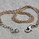 Gold-plated chain ' Rope 3 rows 3 colors', Chain, Vladimir,  Фото №1