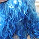 Mohair tress (blue) (Hair for dolls). Doll hair. Hair and everything for dolls. My Livemaster. Фото №5