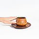 A couple of tea series of 'Meringue' made of Cedar (mug and saucer) NC25. Mugs and cups. ART OF SIBERIA. My Livemaster. Фото №4