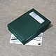 Green cover for identification, with a clip-on wallet, a change box. Cover. Joshkin Kot. My Livemaster. Фото №4