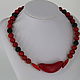 Choker necklace made of howlite and shungite stones ' Red and black. Chokers. Magic box. My Livemaster. Фото №4