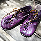 Фиолетовые кожаные сандалии "Purple Summer". Сандалии. HolyCowChic. Ярмарка Мастеров.  Фото №5