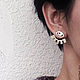 Evil eye ear jackets, Evil eye earrings, Eye studs, Statement earrings, Earrings, Almaty,  Фото №1