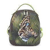 Сумки и аксессуары handmade. Livemaster - original item Cheetah Leather Backpack