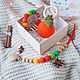 Order Baby box: nipple holder, rodent, rattle-orange. MaraBoo Handmade. Livemaster. . Gift for newborn Фото №3