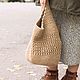 Сумка из джута, повседневная сумка мешок. Сумка-мешок. anna_hmdecor. Ярмарка Мастеров.  Фото №4