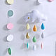  Children's decor, gift for discharge,on the birth - Cloud, Suspension, Moscow,  Фото №1
