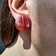 Круглые серьги женские Сережки гвоздики из стекла. Серьги-пусеты. Юлия Дюбенко. Воздушные украшения.. Ярмарка Мастеров.  Фото №6