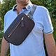  "Удобная- с кожаным ремнём". Поясная сумка. Artishok bag. Ярмарка Мастеров.  Фото №5