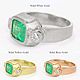 Сатиновое кольцо из жёлтого золота 18K с колумбийским изумрудом 2,70 k. Кольца. МаргаРита (JRemeralds). Ярмарка Мастеров.  Фото №6
