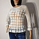 Crochet blouse made of natural silk, Blouses, Odessa,  Фото №1