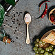 Wooden teaspoon made of Siberian Cedar. L25, Dinnerware Sets, Novokuznetsk,  Фото №1