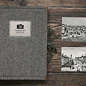 Канцелярские товары handmade. Livemaster - original item Photo album for a loved one, gray (kraft sheets and parchment). Handmade.