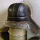 Ushanka raccoon fur and natures of the skin. Winter men's hats. Hat with ear flaps. Mishan (mishan). My Livemaster. Фото №6
