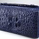 Клатч из кожи крокодила, внутреннее наполнение - кожа IMA0269VC1. Клатчи. CrocShop товары из экзотической кожи. Ярмарка Мастеров.  Фото №5