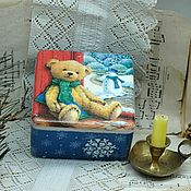 Для дома и интерьера handmade. Livemaster - original item Childhood box teddy bear decoupage. Handmade.
