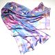 Women's batik silk scarf Flirty lilac blue cage Gift on March 8 gifts for women girl Handmade Scarves and scarves Bohemian style Spring scarf silk scarf By scarf batik Copyright.

