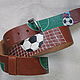 Order The FOOTBALL leather belt. ZERGY. Livemaster. . Straps Фото №3