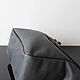  Designer bag made of dark gray soft leather. Crossbody bag. Olga'SLuxuryCreation. My Livemaster. Фото №4