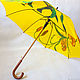 Paraguas pintados a mano Lirios Tigre paraguas-bastón con el dibujo, Umbrellas, St. Petersburg,  Фото №1